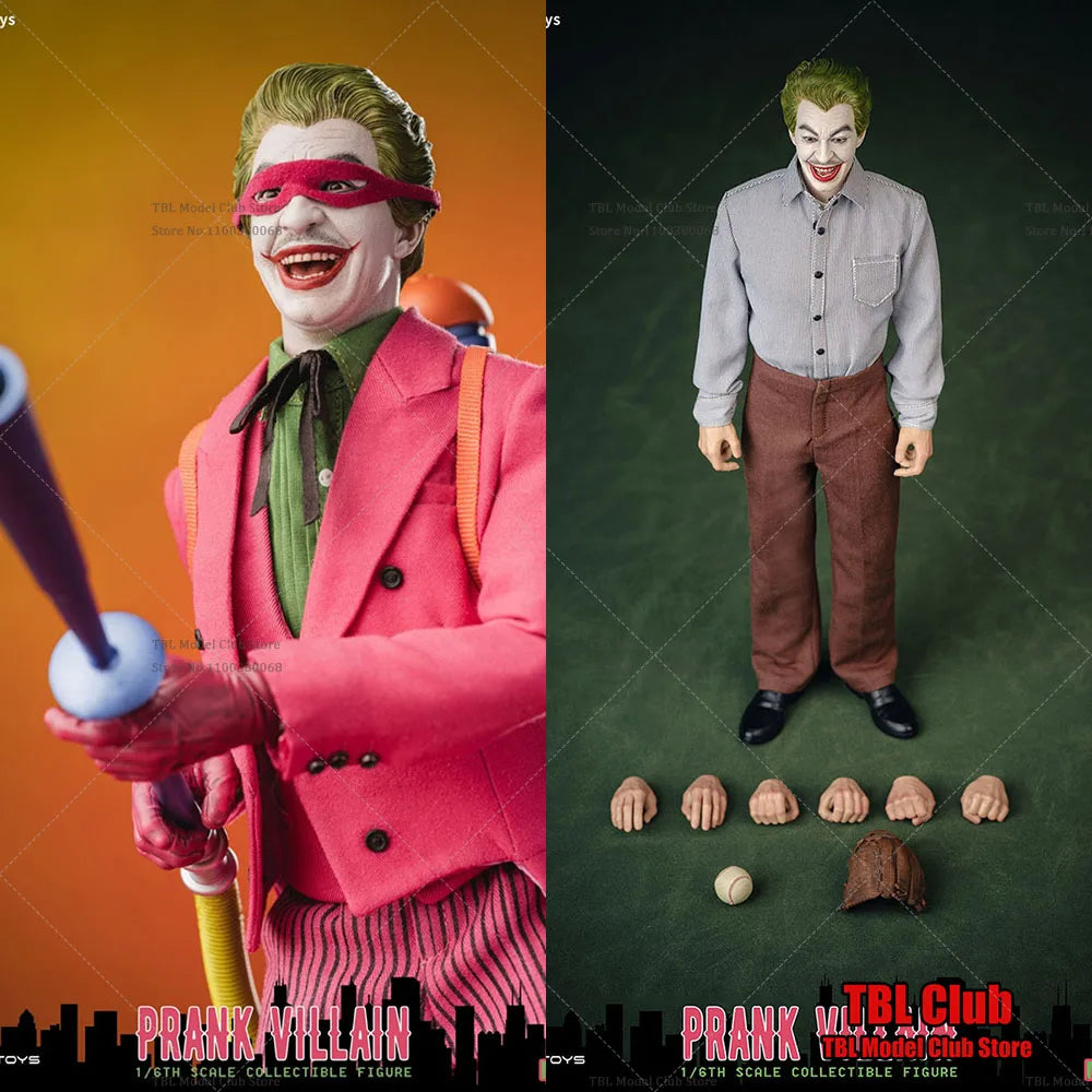 In Stock Mars Toys MAT013 1/6 Scale Prank Villain Pink Clown 1966 Full Set 12'' Male Solider  Action Figure Model Toys