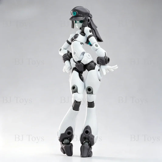 Quankai Gene Interference 2.0 Female Mecha Body, Ultra-Articulated Buildable Action Figure with Interchangeable Head Hand Parts