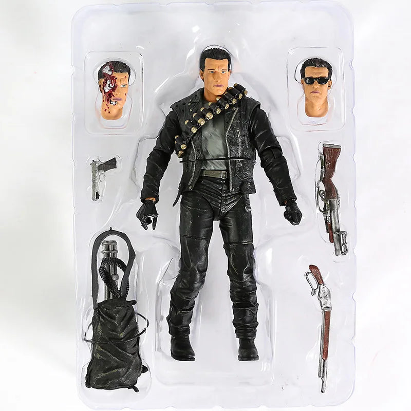 NECA Terminator T-800 Judgment Day T-800 T-1000 Arnold Schwarzenegger Action Figure Collectible Model Toy  7" 18cm Gifts