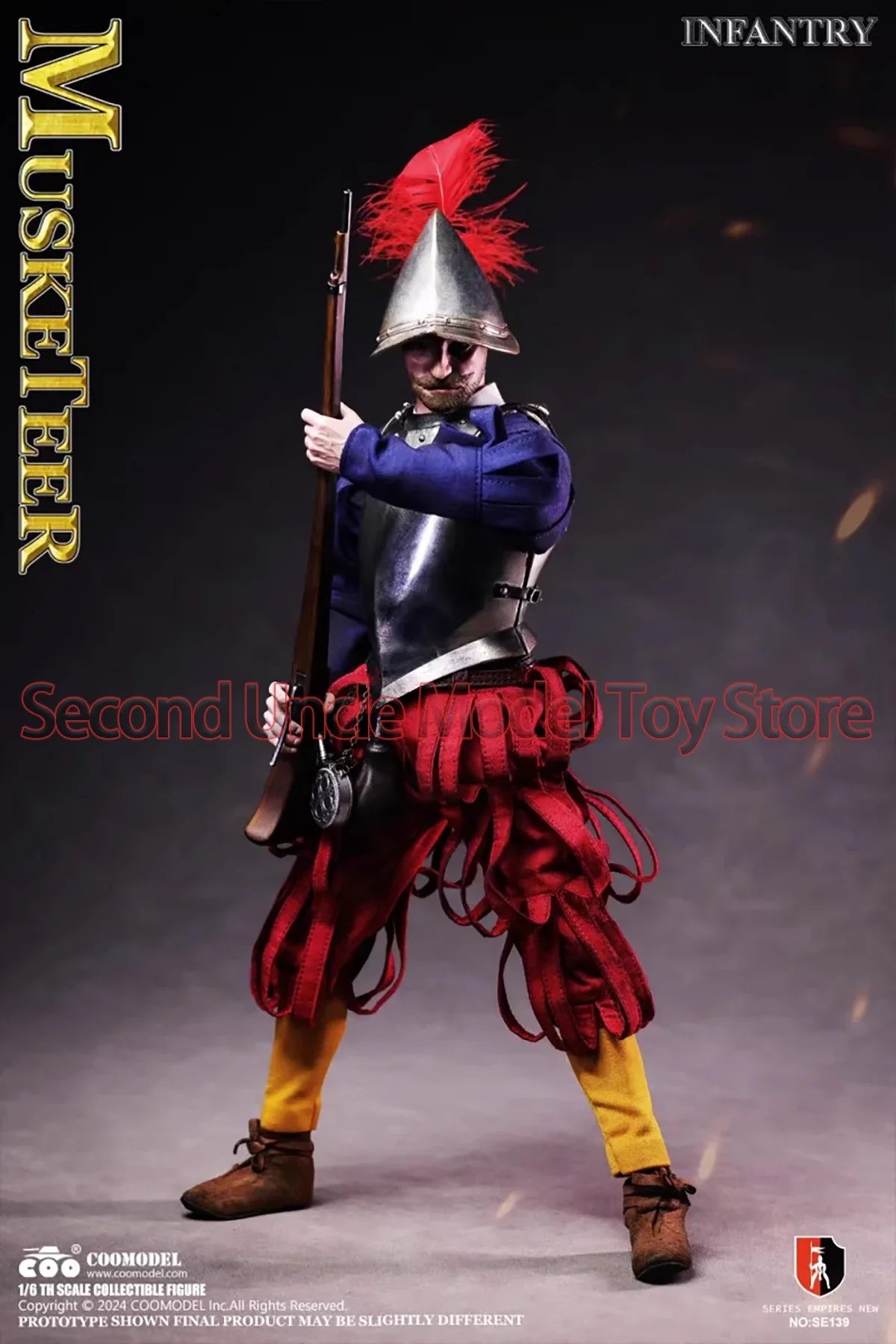 COOMODEL SE138 SE139 1/6 Empire Series-Spanish Conquistador Musket Infantry Commander Action Figure Toy Gift