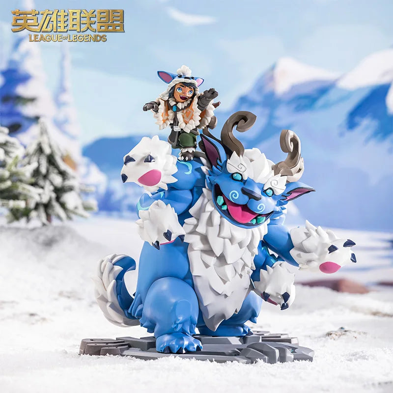 Original LOL League of Legends Gwnya Sononu Raven Medium Sculpture Anime Action Doll Series Accessories Models Toys Gifts