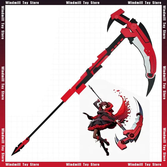 180cm Ruby Rose Sickle RWBY Anime Peripherals Wooden Detachable Cool Model Unsharpened Cosplay Desktop Ornament Collections Toy