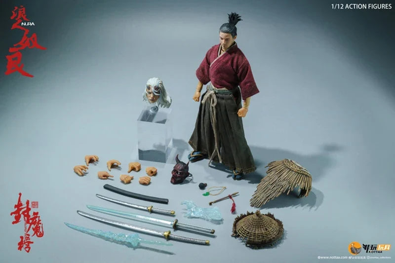 1/12 Scale Sealing Demon List Yan Xiaoxia Nu Liang Hou San Chinese Mythical Knight Spirit Japanese Samurai 6 inch Action Figure