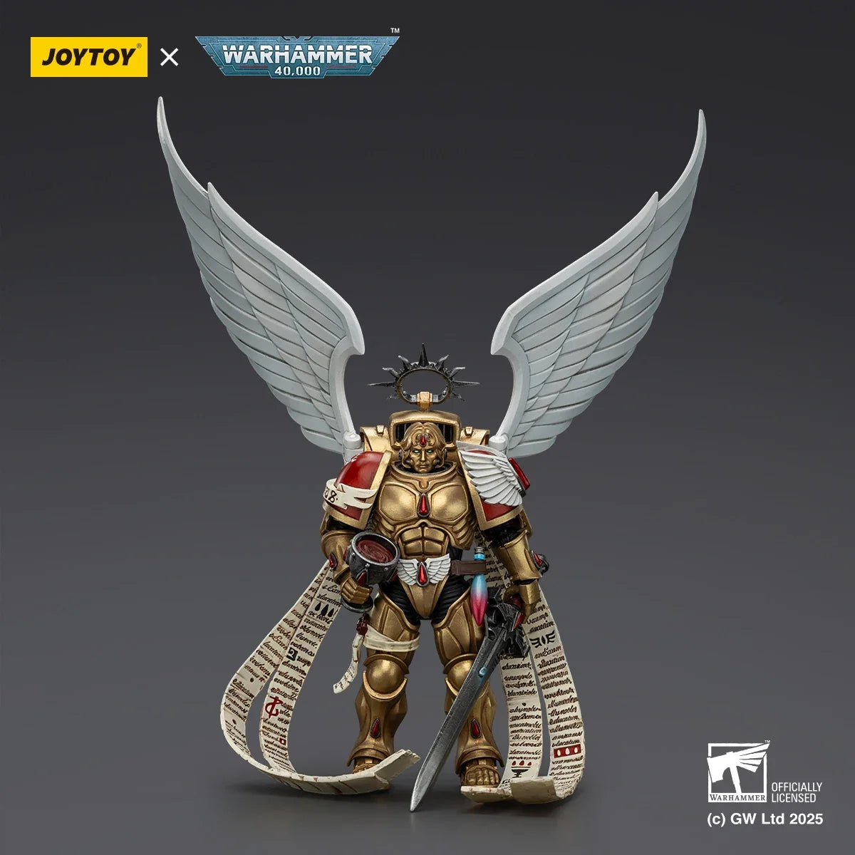 JOYTOY Warhammer The Horus Heresy 1/18 Scale Blood Angels The Sanguinor with Encarmine Broadsword Figurine Model Movable Joint