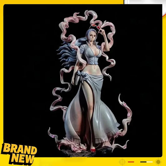 One Piece Anime Figures Nico Robin Wano Arc Figure 32CM PVC Statue White Dress With Pink Smoke Effect Collectible Grade