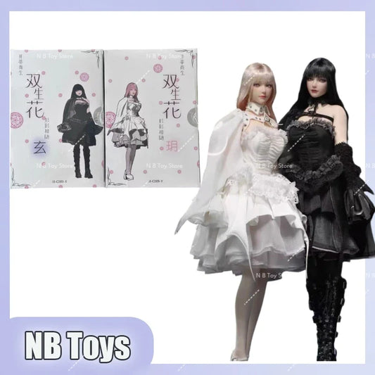 【Spot Products】1/6 Twin Flower Xuan I8-C009-X & Yue C009-Y Head Carving Clothing Accessories Package for 12inch Action Figure