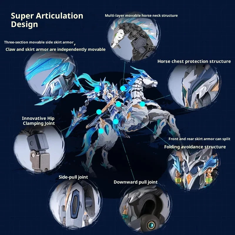 Motor Nuclear Zhao Yun Ultra-Mobile Guochuang Assembled Mecha Model With Mount Alloy Skeleton Highly Playable Collection