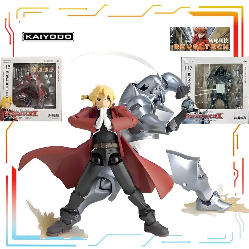 Kaiyodo Original Finished Movable Doll Series FULLMETAL ALCHEMIST Anime Action Figure Model Toys Model Ornaments Gifts for Boys