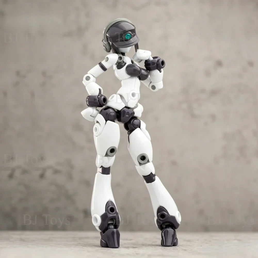 Quankai Gene Interference 2.0 Female Mecha Body, Ultra-Articulated Buildable Action Figure with Interchangeable Head Hand Parts