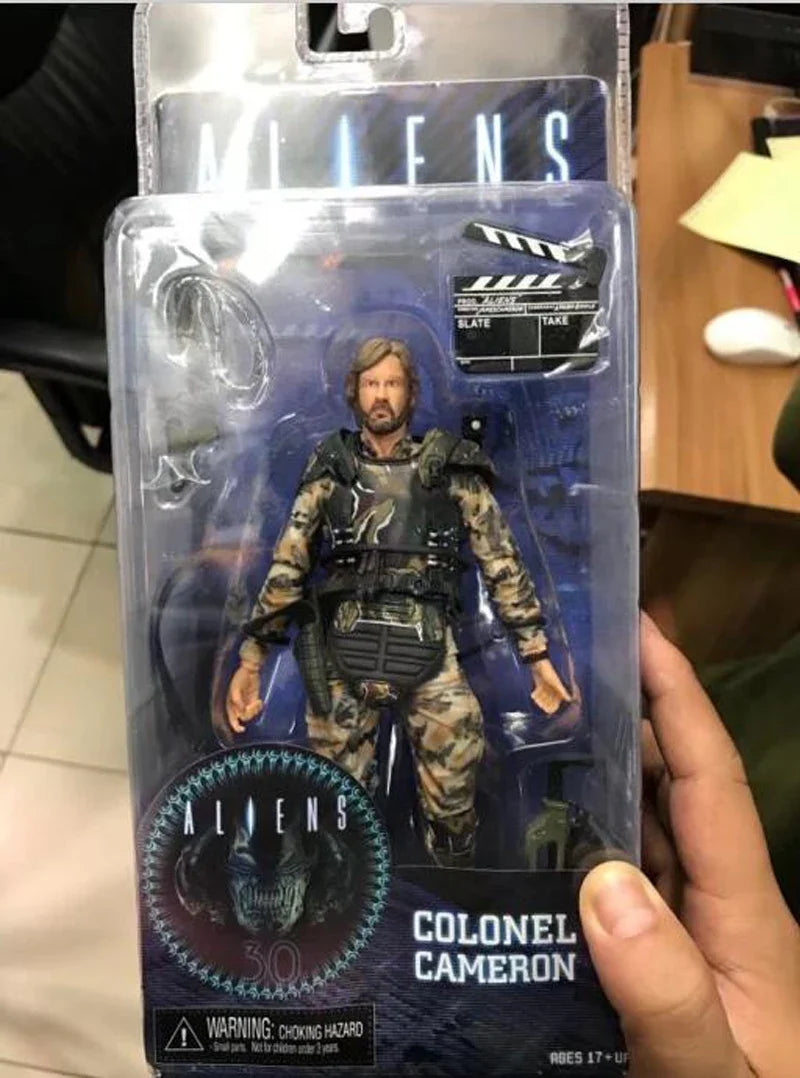 Alien Vs Predator Colonel Cameron NECA Aliens Action Figure Director James Cameron Marine Collectible Model Toys Doll Gift 18cm