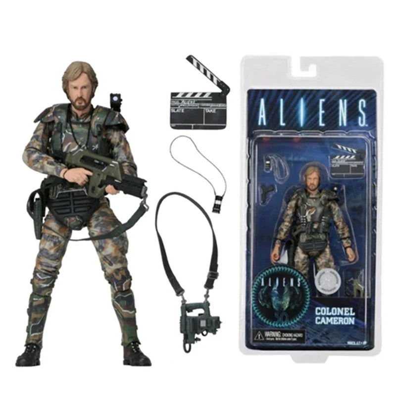 Alien Vs Predator Colonel Cameron NECA Aliens Action Figure Director James Cameron Marine Collectible Model Toys Doll Gift 18cm
