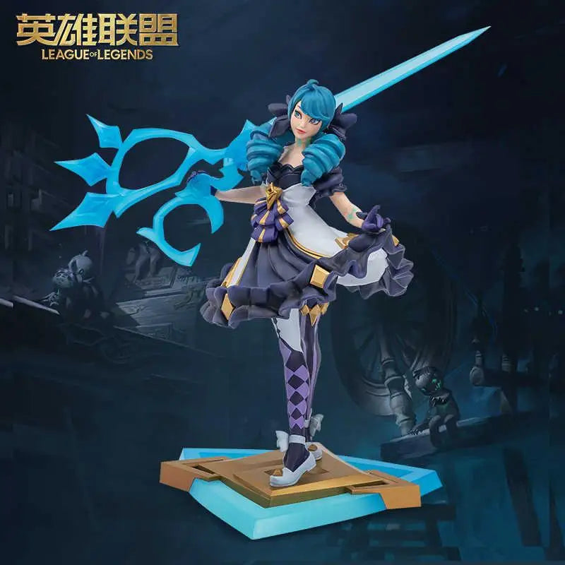 Original LOL League of Legends Gwnya Sononu Raven Medium Sculpture Anime Action Doll Series Accessories Models Toys Gifts