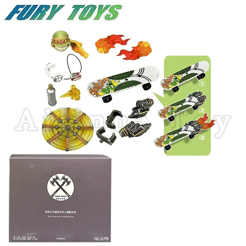 Fury Toys 1/12 5inches Action Figure Wave 3 Rage Samurai Force Turtle Summer Anime Model