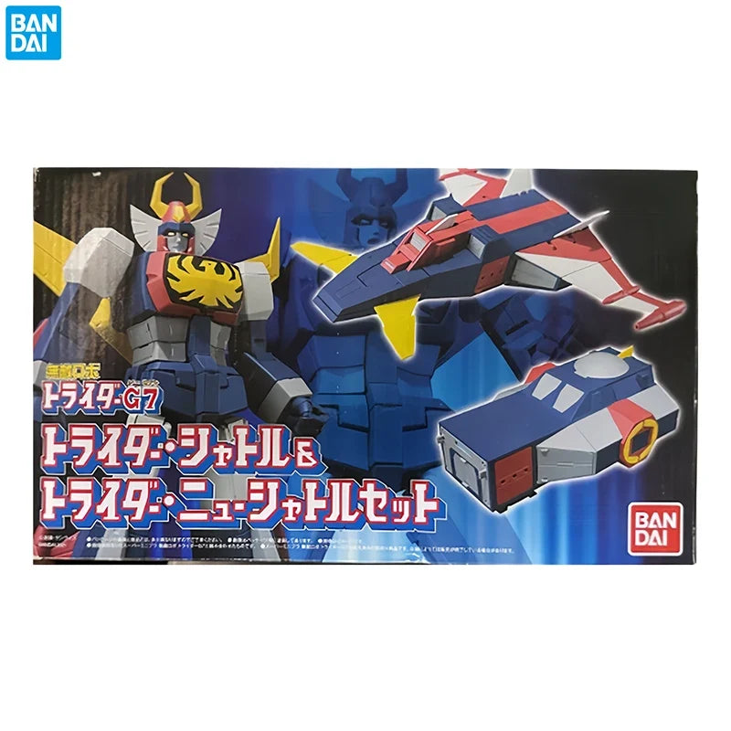 Bandai Trider G7 Action Figures New Trider Jet Set Invincible Robo Trider G7 Anime Toys Assembled Model Kit Original Box