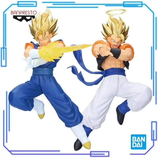 In Stock Bandai Original Genuine Banpresto Dragon Ball Z Dokkan Battle 10th Anniversary Figure Vegetto Gogeta 19cm Model Toys